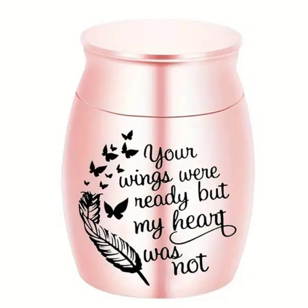 In Memoriam Cremation Small Urn Rose Gold For Ashes - Picture 2 of 3